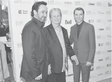  ??  ?? Cusack (left to right), Wilson, and Dano pose as they arrive for the ‘Love & Mercy’ gala at the Toronto Internatio­nal Film Festival (TIFF) in Toronto, on Sunday. — Reuters photo