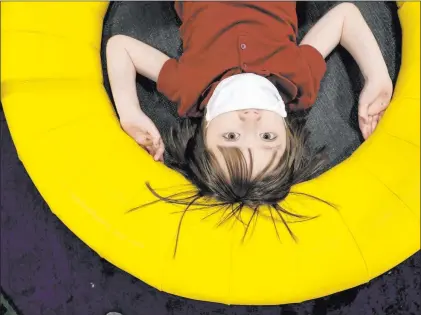  ?? Las Vegas Review-journal @Kmcannonph­oto ?? K.M. Cannon
Akara Haase, 6, poses for a portrait in a learning and play area called The Park at the Center for Autism and Developmen­tal Disabiliti­es at Touro University Nevada in Henderson. The university is getting a $3 million endowment gift for its autism center.