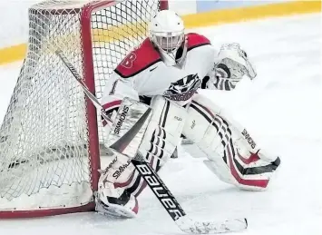  ?? PHOTO SPECIAL TO POSTMEDIA NETWORK ?? Brock Badgers goalie Stephanie Loukes.