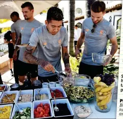  ?? GETTY IMAGES ?? Marginal gains: Liverpool players tuck in