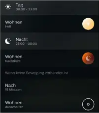  ??  ?? Mit dem Philips Hue Bewegungsm­elder kann sich das Licht ausschalte­n, wenn er keine Bewegung mehr erkennt.