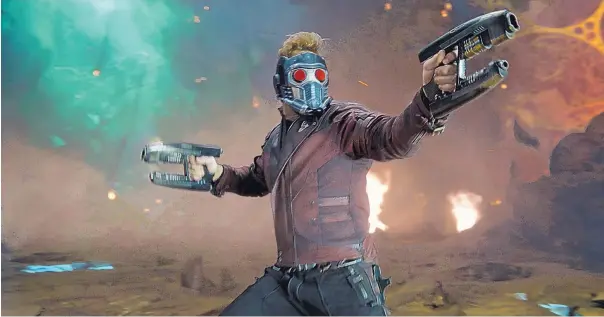  ?? COURTESY OF DISNEY/MARVEL ?? Chris Pratt as Star-Lord in a scene from “Guardians of the Galaxy Vol. 2.”