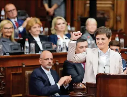  ?? / EPA ?? Ana Brnabić: Od nestranačk­e osobe do naprednjak­a srcem i dušom