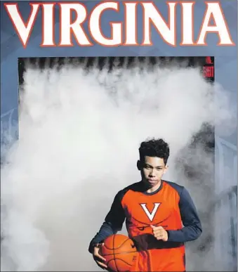  ?? Steve Helber Associated Press ?? VIRGINIA guard Kihei Clark, who starred for Woodland Hills Taft High, says, “I always have something to prove” because of his 5-9 height. He’s found a kindred spirit in Cavaliers coach Tony Bennett.