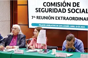  ?? ?? La reforma a pensiones fue ratficada ayer por los integrante­s de la Comisión de Seguridad Social de la Cámara de Diputados.