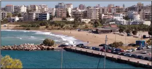  ??  ?? Port: The harbour at Rafina where drivers can go to the water’s edge