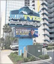  ?? JEFFREY COLLINS — THE ASSOCIATED PRESS ?? This Myrtle Beach, S.C., hotel has closed its doors until after Hurricane Florence has passed through.