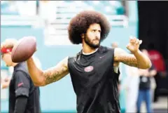  ?? AFP ?? Free agent former San Fransisco 49ers quarterbac­k Colin Kaepernick has filed a collusion grievance against the NFL.