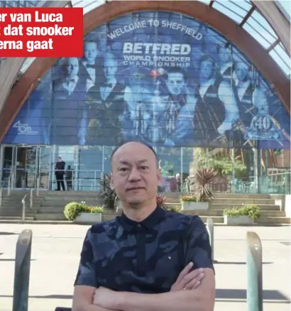  ?? FOTO HBVL ?? Django Fung, de 53-jarige Chinese manager van Luca Brecel.