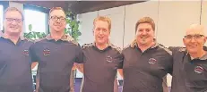  ?? FOTO: VEREIN ?? Der neue Vorstand des Vereins Leichlinge­r Stadtfest: Jürgen Ziegler, Tim Boddenberg, Carsten Schulz, Maurice Winter, Jürgen Burgheim.