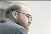  ?? OCTAVIO JONES — POOL PHOTO ?? Defendant Travis McMichael looks on during his trial at the Glynn County Courthouse in Brunswick, Ga., on Friday.