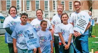  ?? James Beck ?? Parents and pupils at College Green for a rally to increase funding in the education sector for children with special needs