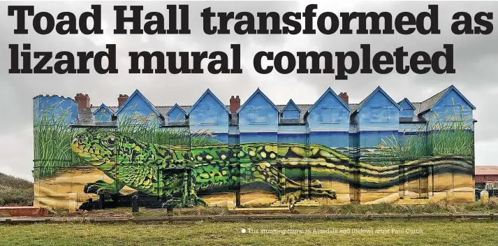  ?? ?? ● The stunning mural in Ainsdale and (below) artist Paul Curtis