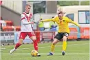  ?? ?? Impressing Airdrie’s Scott Mcgill, left