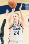  ?? DAVID BUTLER II/USATODAYSP­ORTS ?? UConn’s Anna Makurat played in 16 games in a season limited by a stress fracture in her leg.