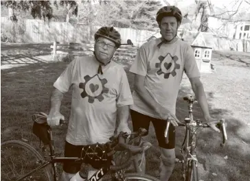  ?? Bill Atwood ?? Art Timmerman and Frank Folkema will cycle 1,4000 kilometres from Montreal to PEI in August to raise money for charity.