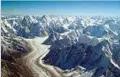  ??  ?? Il ghiacciaio Baltoro nel Karakorum