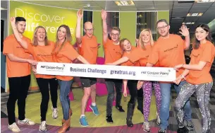  ??  ?? > PKF Cooper Parry staff ready for the Great Run Business Challenge