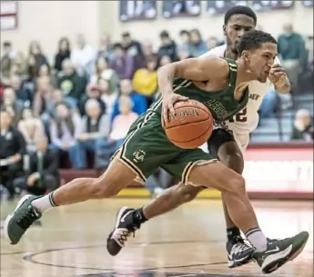  ?? Steph Chambers/Post-Gazette ?? Devin Whitlock (20.3 ppg) leads a Belle Vernon team that won just eight games last season. The Leopards play New Castle, which has six WPIAL titles in eight years.