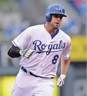  ??  ?? After setting career highs in home runs with 38 and RBI with 85 in 2017, Mike Moustakas signed a one-year, $6.5 million contract.