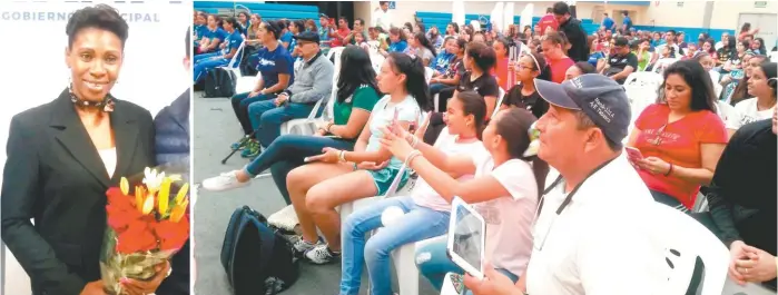  ?? SERGIO SÁNCHEZ ?? Mireya Luis Hernández se presentó en el Polideport­ivo de Tampico.