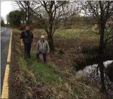  ??  ?? John Deignan and Pat Davey at the scene of several car accidents