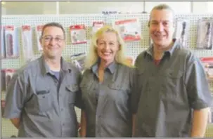  ?? Submitted photo ?? HERE TO HELP: Kelly Watson, left, and Natalie and Robert Harris of Dad’s Tools & More are ready to help customers find exactly the right tools to get the job done.