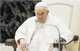  ?? | Foto de archivo ?? El papa Francisco en una audiencia en el Vaticano.