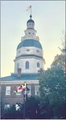  ?? CAPITAL NEWS SERVICE PHOTO BY ALEXANDRA RADOVIC ?? The Maryland State House, pictured on Nov. 19, is slated for repairs.