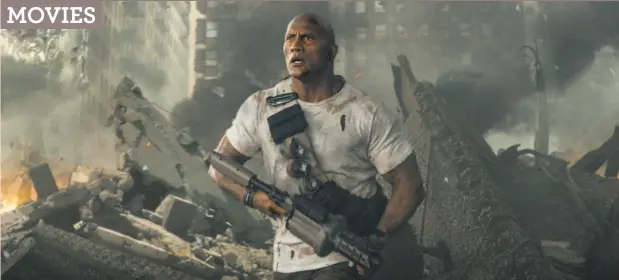  ?? Warner Bros. ?? Dwayne Johnson stars in “Rampage,” inspired by a video game. Few such films have enjoyed critical success.