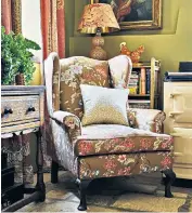  ?? ?? gRework a fine old armchair with new upholstery to save waste and get the “old money” look; hcurtains can cut energy use – and bills