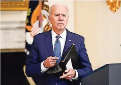  ??  ?? EL PRESIDENTE Joe Biden