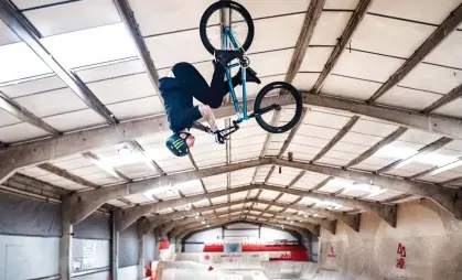  ??  ?? HIGH OLD TIME: Adrenaline Alley in Corby has huge, warehouse-style arenas for skateboard­ers and BMX riders