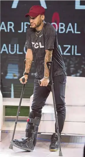  ?? EPA PIC ?? Neymar participat­ing in a promotiona­l event in Sao Paulo on Tuesday.