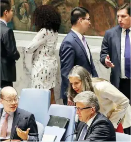  ??  ?? DEBATE. Sin acuerdo terminó la sesión del Consejo de Seguridad de las Naciones Unidas sobre cómo acabar con el poder nuclear de Corea del Norte.