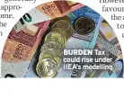  ?? ?? BURDEN Tax could rise under IIEA’S modelling