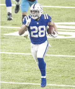  ?? AFP ?? Colts running back Jonathan Taylor during a game on Sunday.