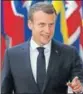  ?? REUTERS ?? President Emmanuel Macron ■ at the EU leaders’ summit in Brussels on Thursday.