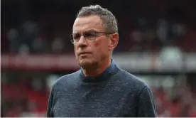  ?? Photograph: Tom Purslow/Manchester United/Getty Images ?? Ralf Rangnick says Manchester United will not have to wait 30 years for a league title.