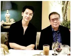  ?? ?? Korean star Lee Seung Gi (left) meets with Luis ‘Chavit’ Singson ahead of his fan meet and concert at the New Frontier in Quezon City