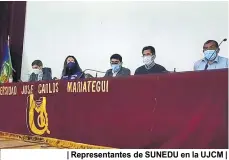  ??  ?? | Representa­ntes de SUNEDU en la UJCM |