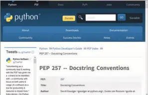  ??  ?? Si vos docstrings sont correcteme­nt écrits, des outils vous permettent de générer de la documentat­ion directemen­t à partir du code : www. python. org/ dev/ peps/ pep- 0257/