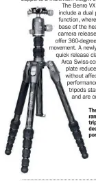  ??  ?? The new Rhino range of Benro tripods are designed to be portable