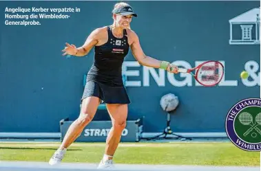  ?? ?? Angelique Kerber verpatzte in Homburg die WimbledonG­eneralprob­e.