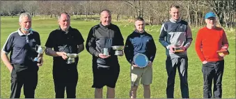  ?? ?? Gents 2021 prizewinne­rs, from left, Robert MacLarty, Robert MacPherson, Martin Rae, David Beaton, Martin Henrickson and Rob Graham.