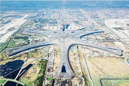  ?? — Xinhua ?? Coming soon: The new airport will open in September 2019.