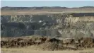  ??  ?? Today, only about 4,500 people work in Wyoming's coal industry, including the Eagle Butte Mine seen here