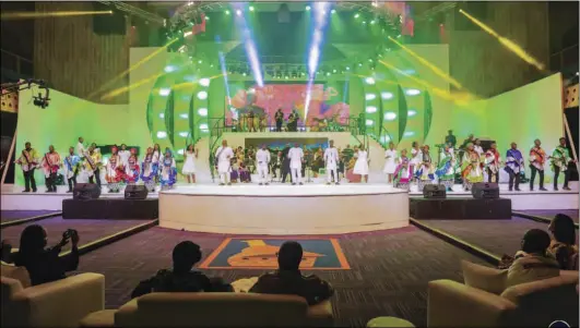  ?? ?? Events Evolution designed the stage that hosted The Vine’s live recording of the video album titled recently