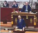  ??  ?? PARIS: French Prime Minister Edouard Philippe makes his general policy speech before the National Assembly yesterday. —AFP