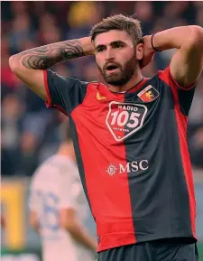  ?? LAPRESSE ?? Rossoblù Manolo Portanova, 22 anni, seconda stagione al Genoa